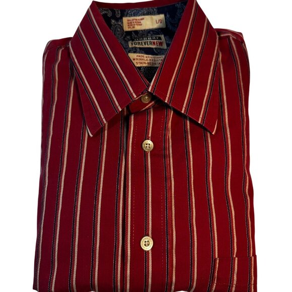 Vintage Haggar Striped Long Sleeve Button-Up Shirt Red White & BlueSize XL - Picture 1 of 13
